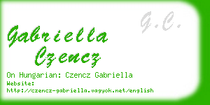 gabriella czencz business card